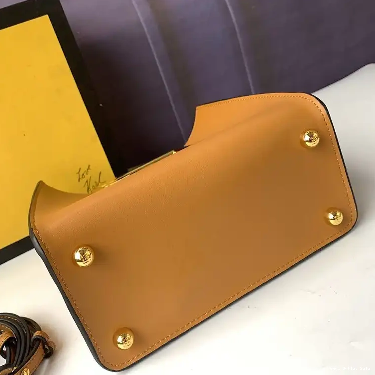 Affordable Leather Brown Calf Fendi Small In Way Bag 0602